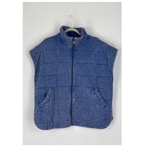 Chic Soul Harvest Haven Vest Blue Womens Size 1XL New Zip Up Chicsoul - Picture 1 of 9